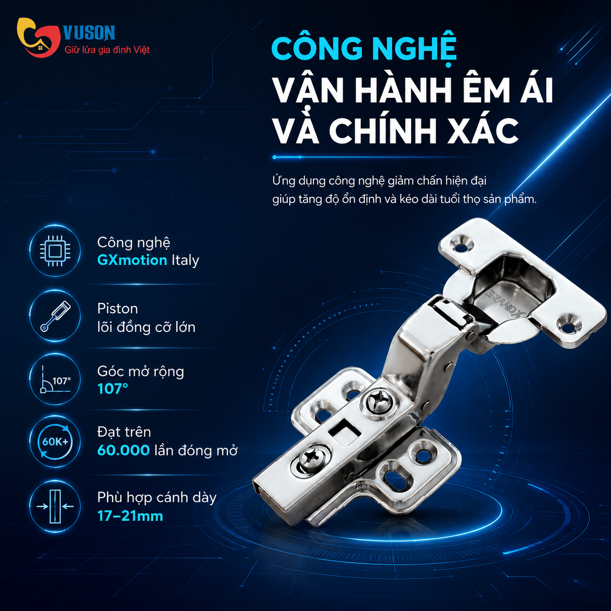 Bản Lề GrandX Capella SUS304 XC.S304C