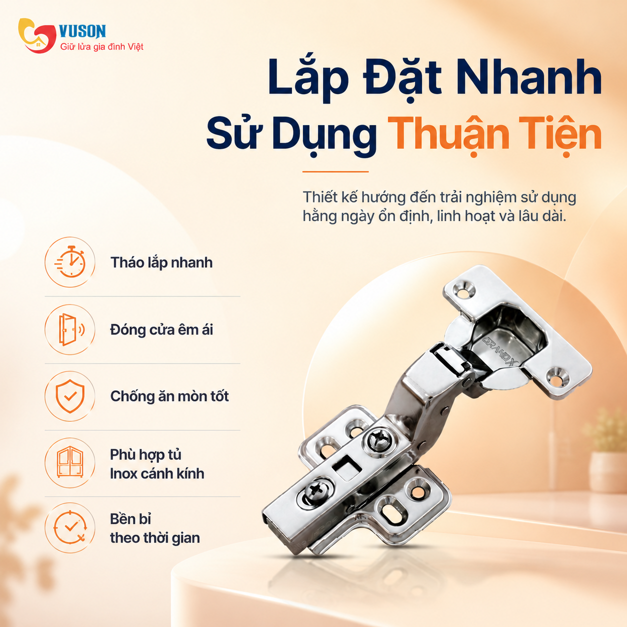 Bản Lề GrandX Capella SUS304 XC.S304C2