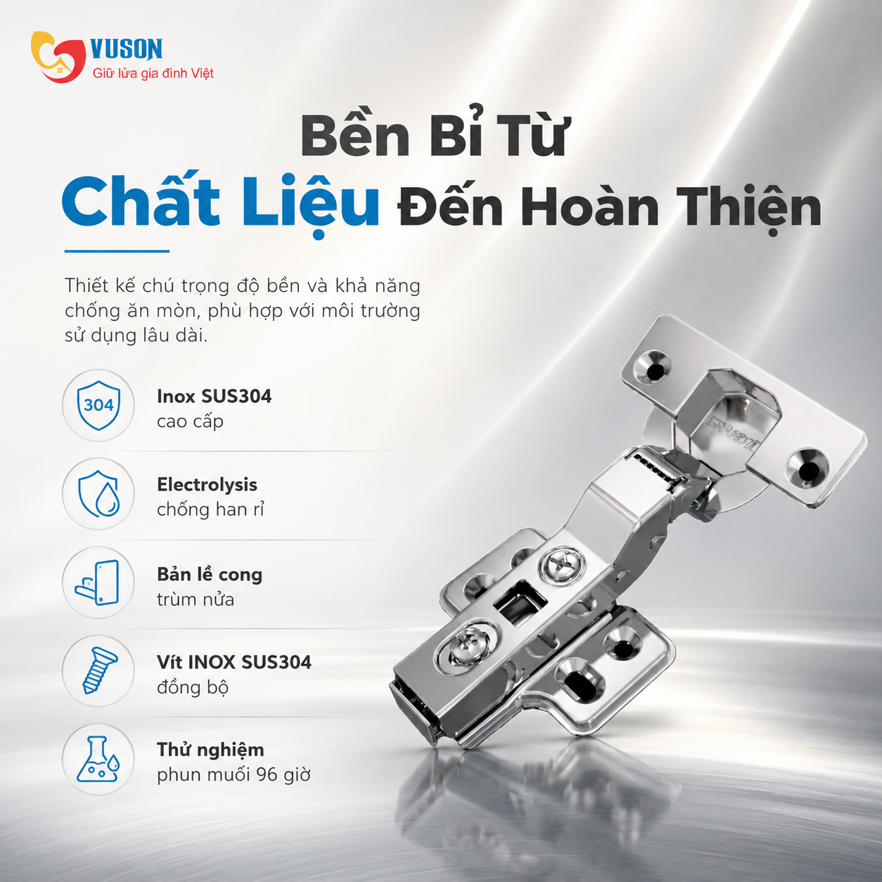 Bản Lề GrandX Capella SUS304 XC.S304HB