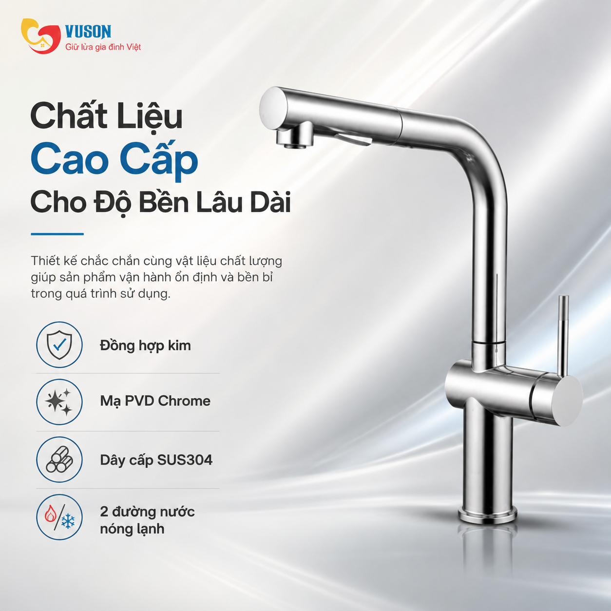 Vòi rửa bát GrandX GXF02 Luxury