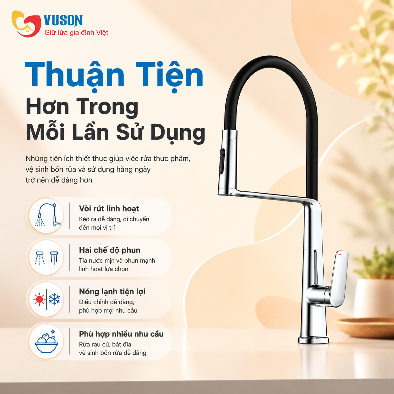 Vòi rửa bát GrandX GXF10 Titan Dual Spray
