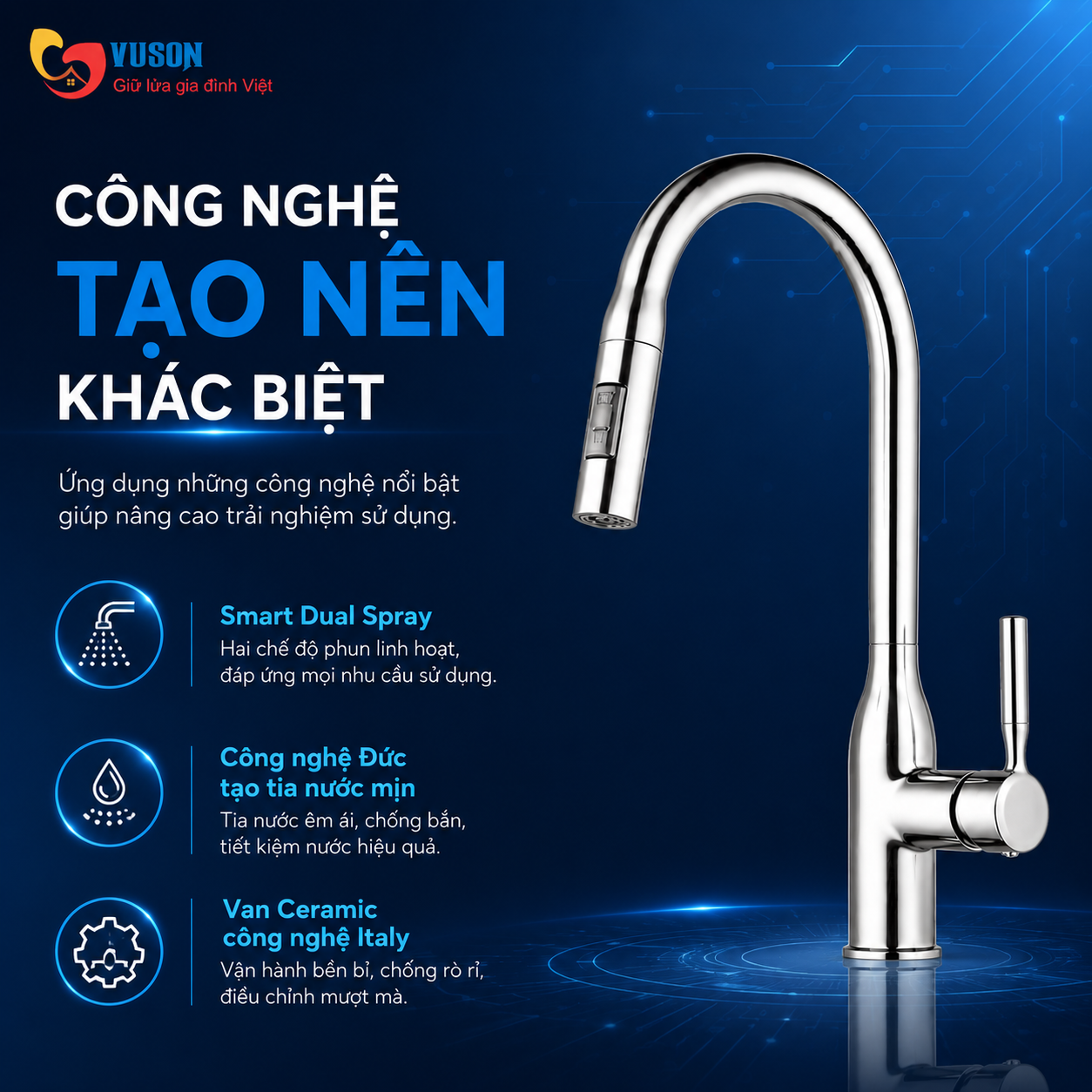 Vòi rửa bát GrandX GXF16 Pro