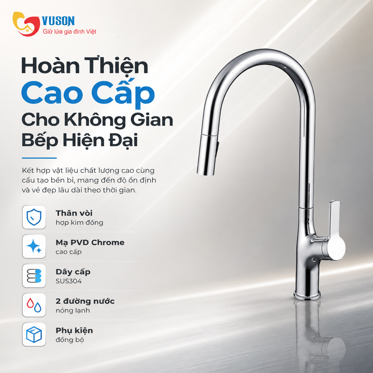 Vòi rửa bát GrandX GXF17