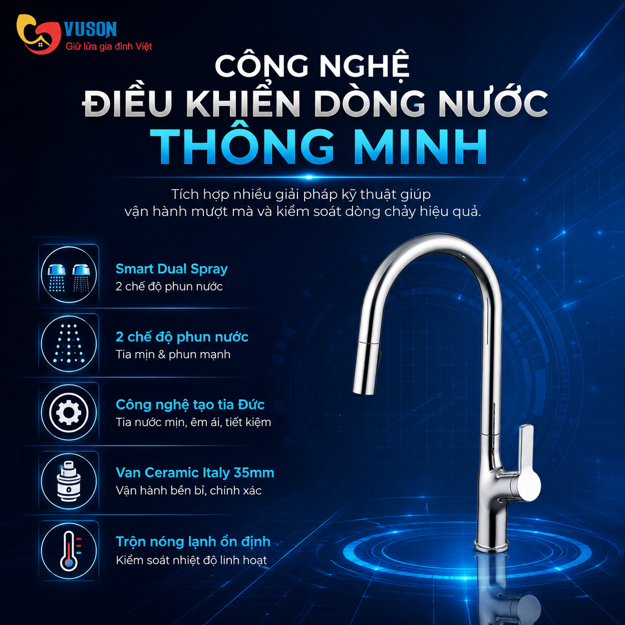 Vòi rửa bát GrandX GXF17