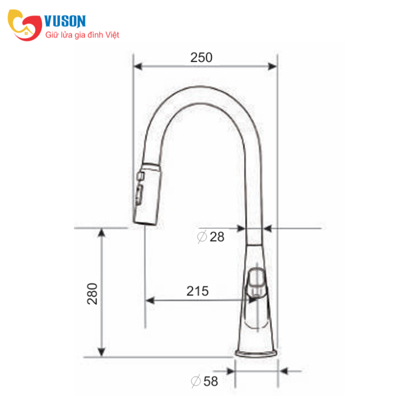 Vòi rửa bát GrandX GXF18