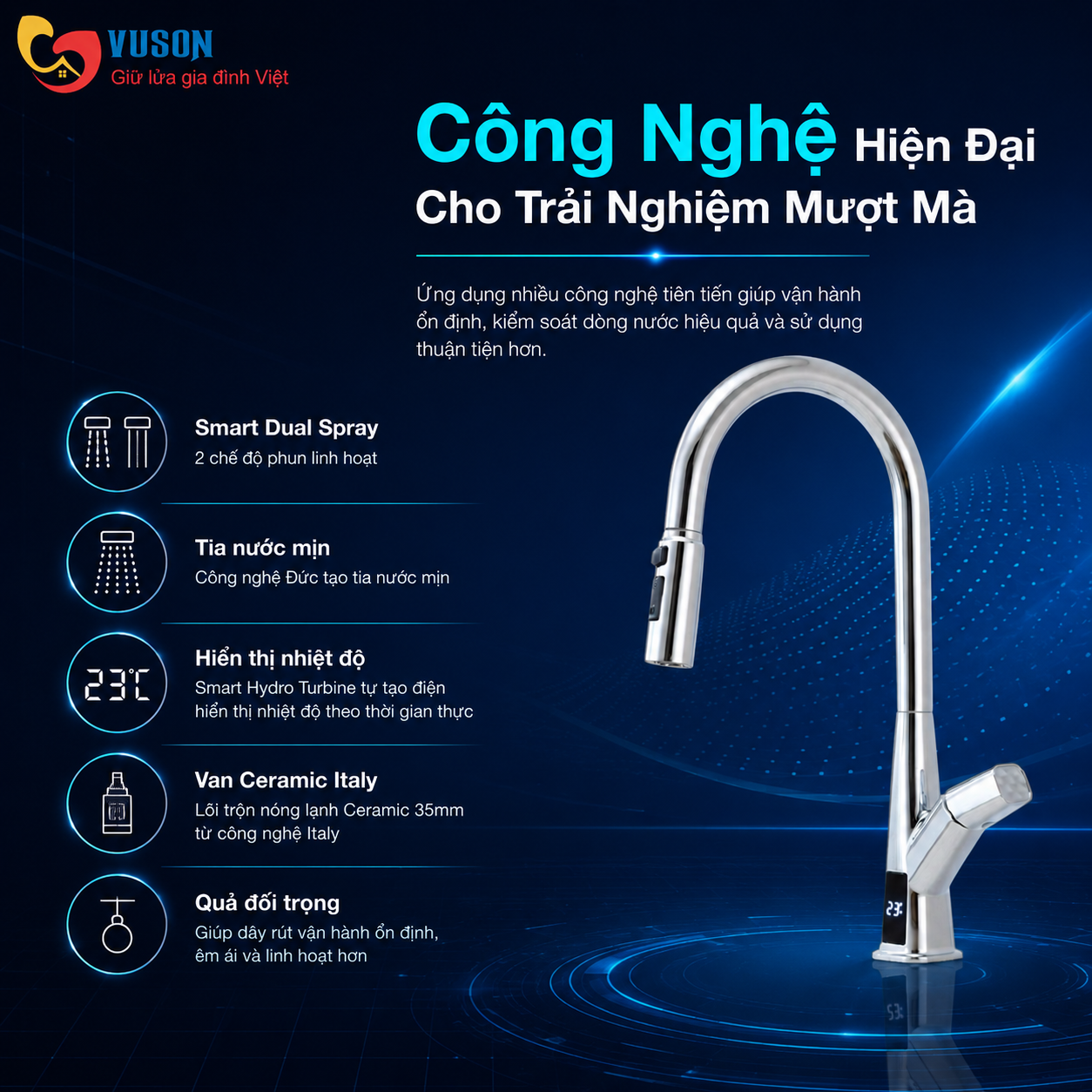 Vòi rửa bát GrandX GXF18