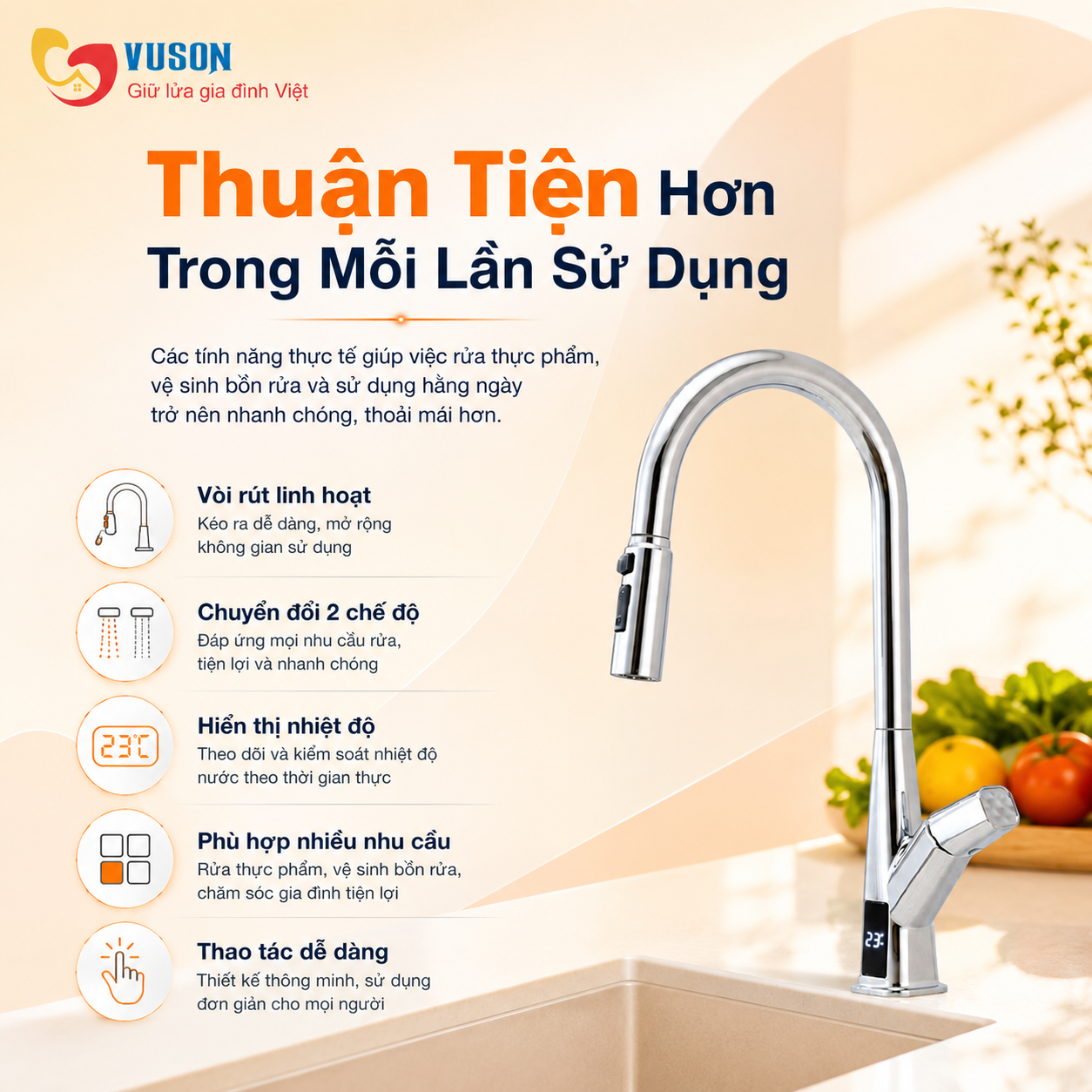 Vòi rửa bát GrandX GXF18