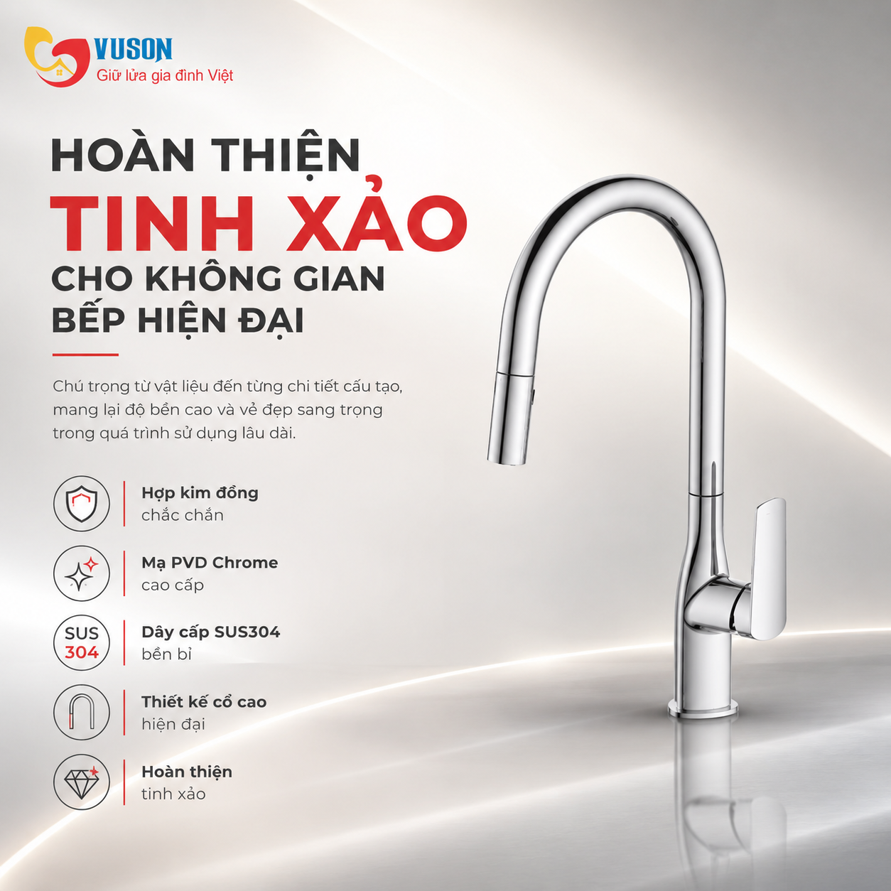 Vòi rửa bát GrandX GXF19