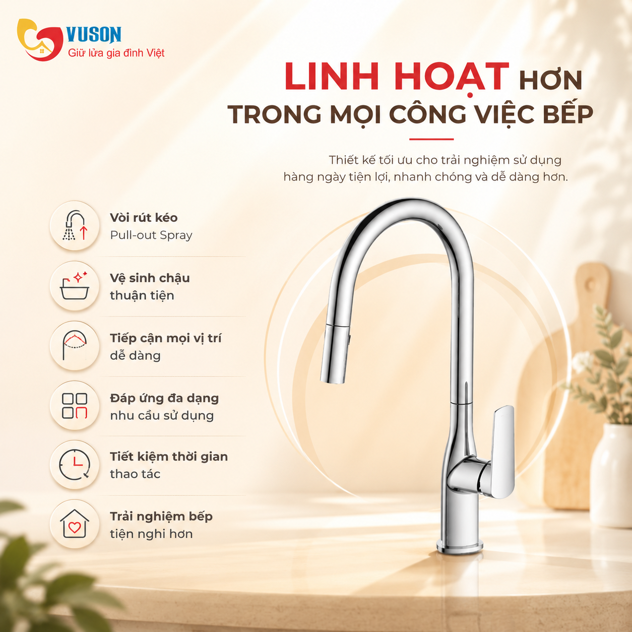 Vòi rửa bát GrandX GXF19