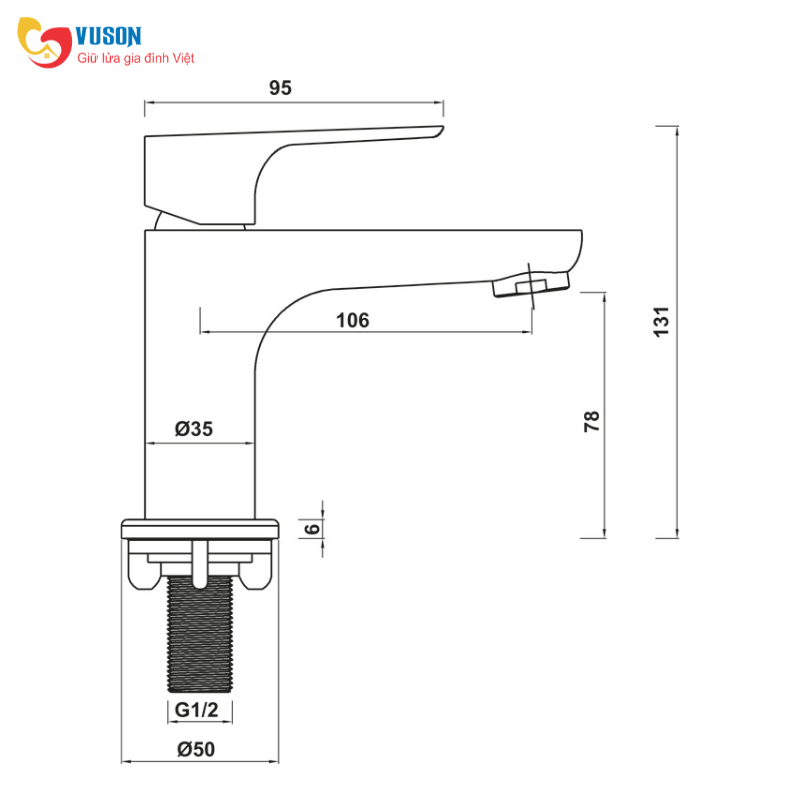 Vòi rửa bát Hafele Eco 80 - 485.61.035