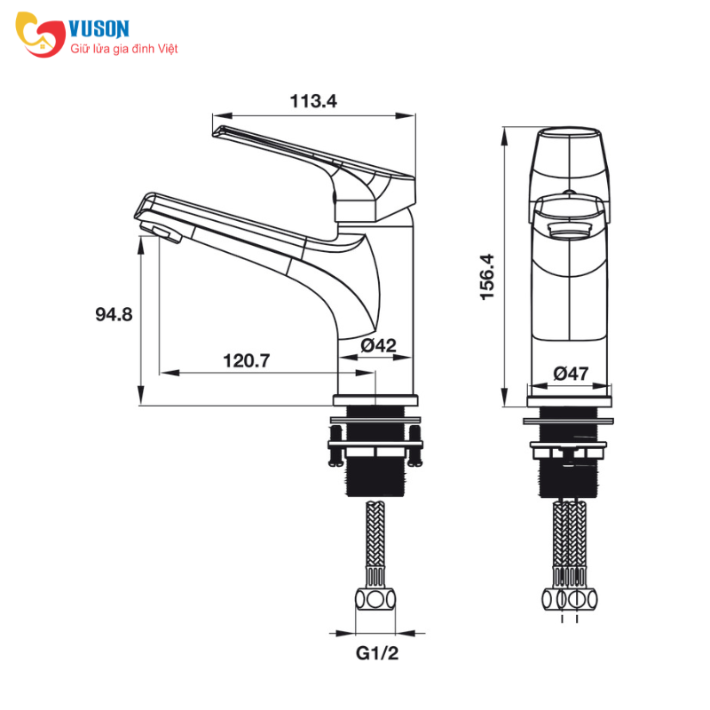 Vòi phòng tắm Hafele Vigor 90 - 495.61.139