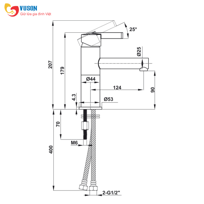 Vòi phòng tắm Hafele Roots 90 - 495.61.143