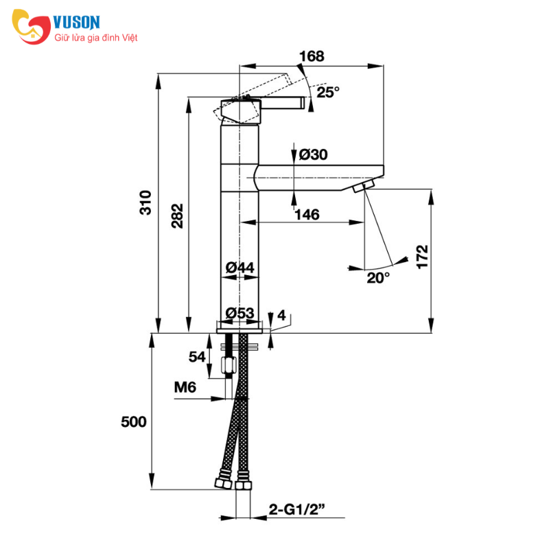 Vòi phòng tắm Hafele Roots 170 - 495.61.144