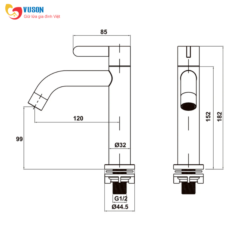 Vòi phòng tắm Hafele DIY 99 - 495.62.055