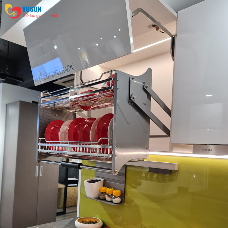 Rổ bát đĩa nâng hạ lưới dẹt 600mm Hafele Lento - 504.76.019