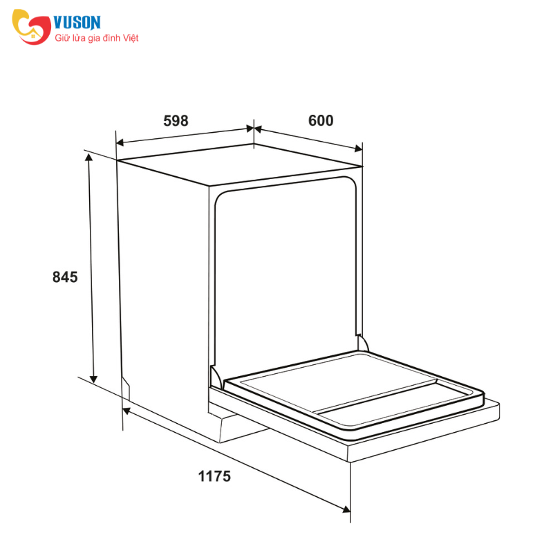 Máy rửa chén độc lập. Hafele HDW-F605B - 535.29.660