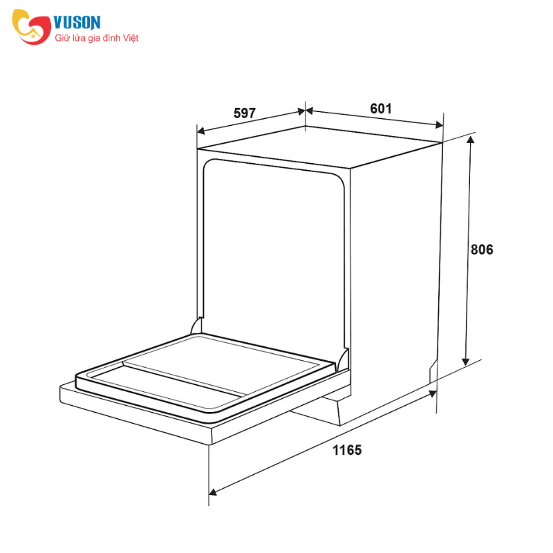 Máy rửa chén Hafele HDW-F6012S - 535.29.671