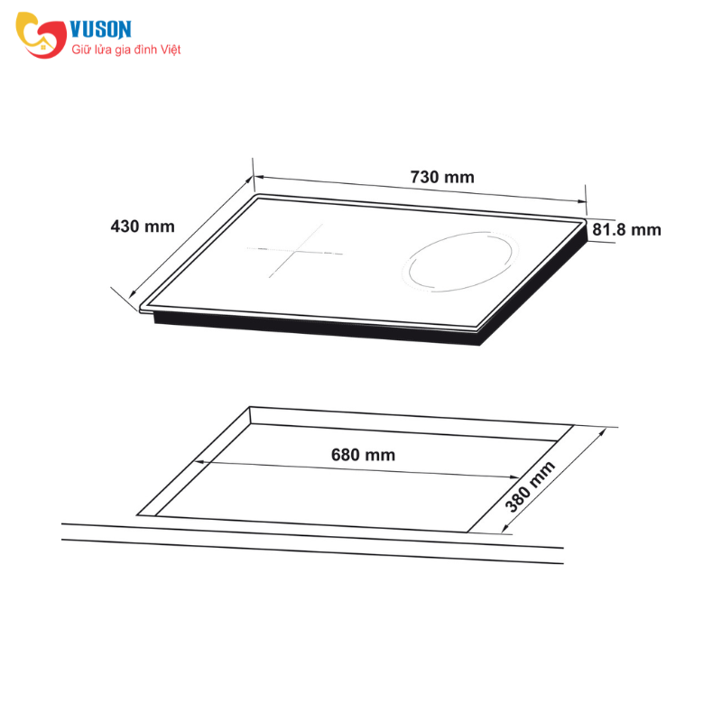 Bếp điện từ Hafele HC-H7321B - 536.61.856
