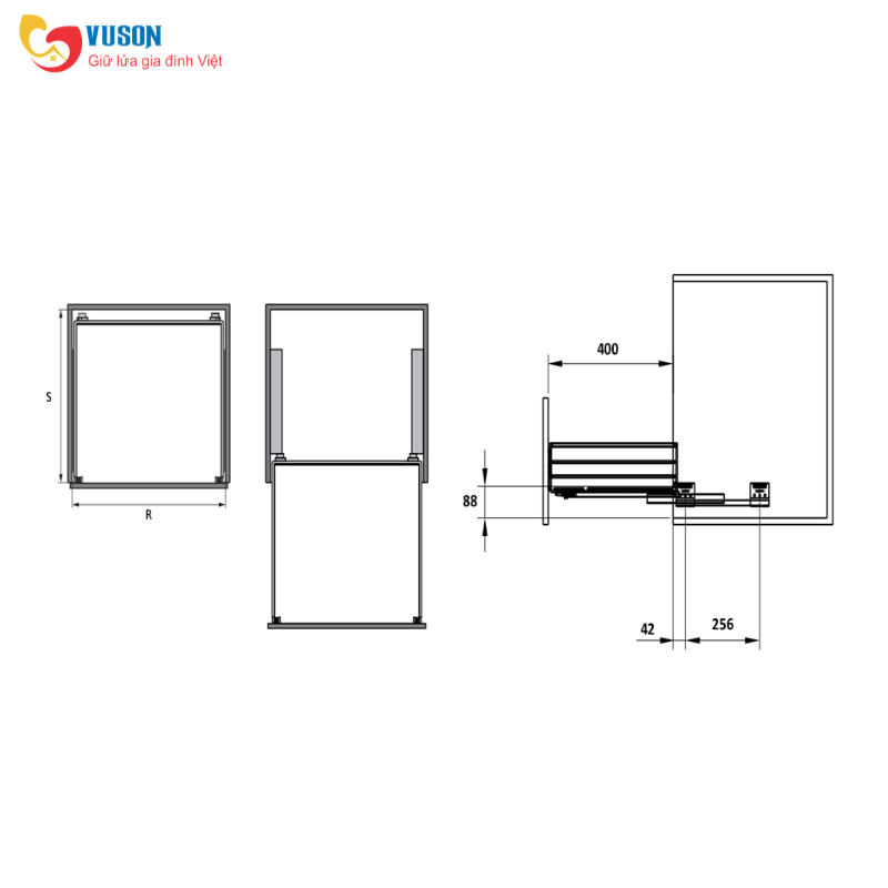 Bộ rổ xoong nồi 900mm Hafele Cappella - 549.08.034