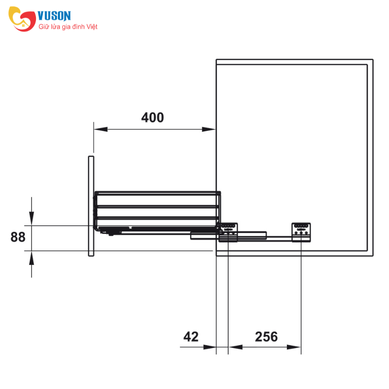 Bộ rổ xoong nồi 900mm Hafele - 549.08.428