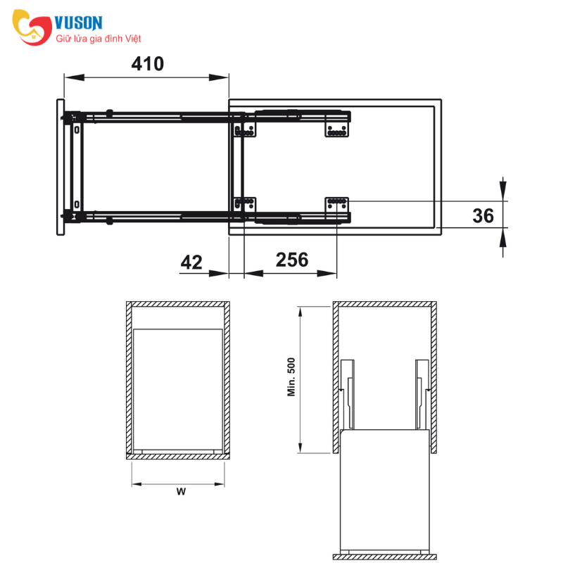 Bộ rổ để gia vị 400mm Hafele Sonata - 549.20.040