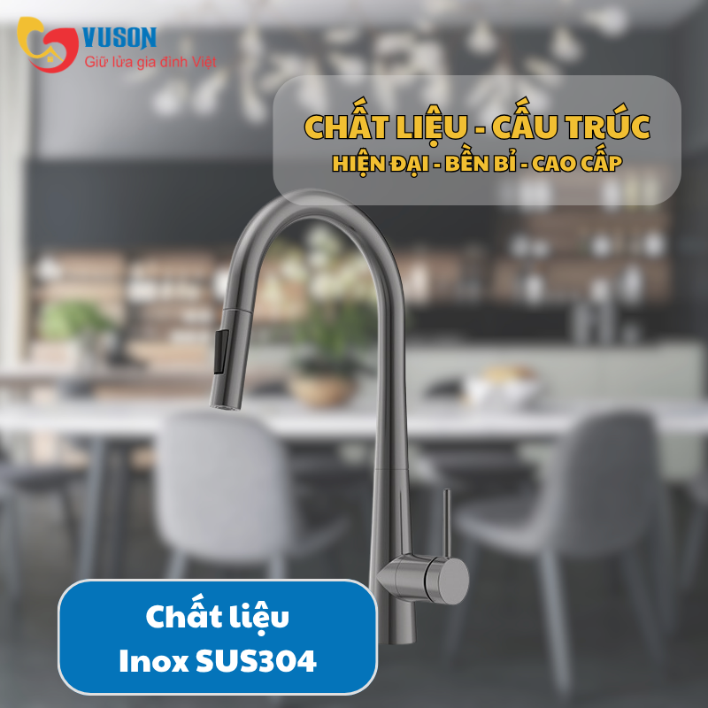 Vòi rửa bát Inox Hafele HT24-SH1P417-TITAN - 570.85.441