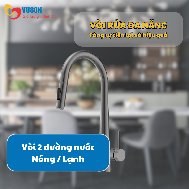 Vòi rửa bát Inox Hafele HT24-SH1P417-TITAN - 570.85.441