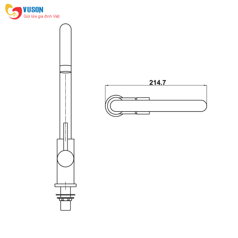 Vòi rửa bát Hafele HT21-CC1F245C - 577.55.270