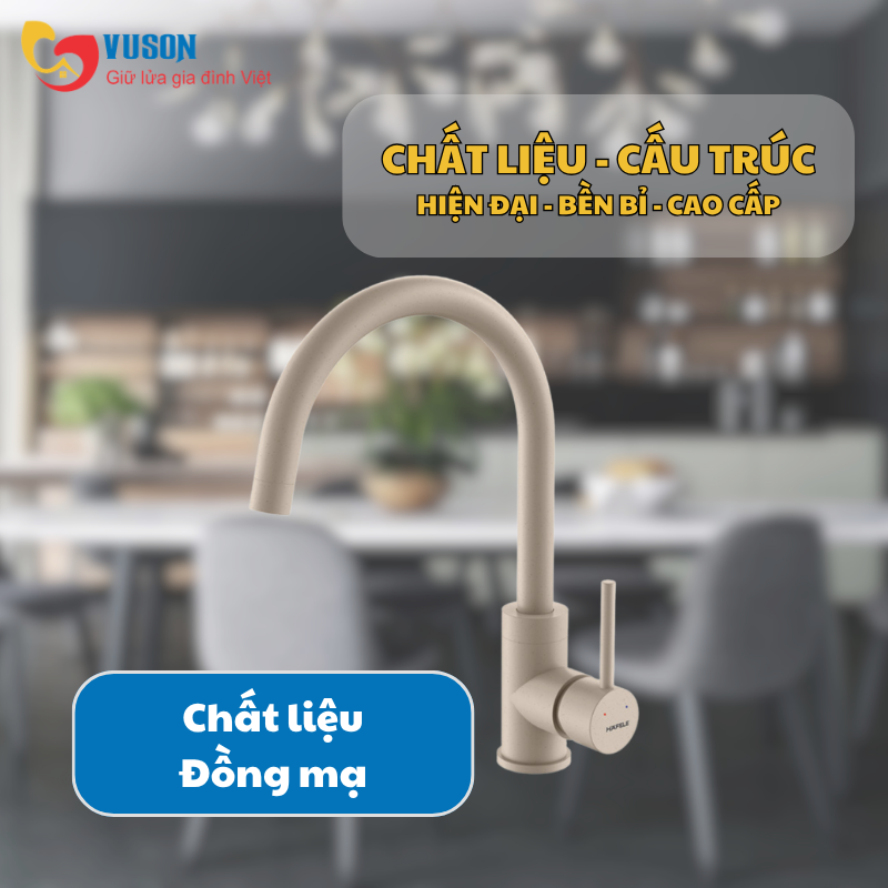 Vòi rửa bát Hafele HT21-CH1F220C - KEM - 577.56.200