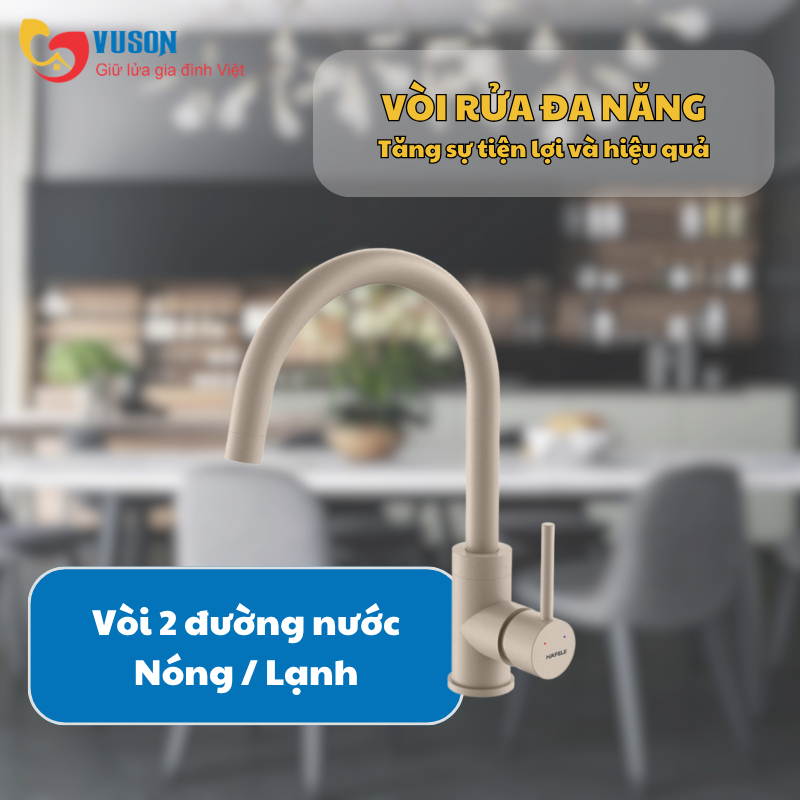 Vòi rửa bát Hafele HT21-CH1F220C - KEM - 577.56.200