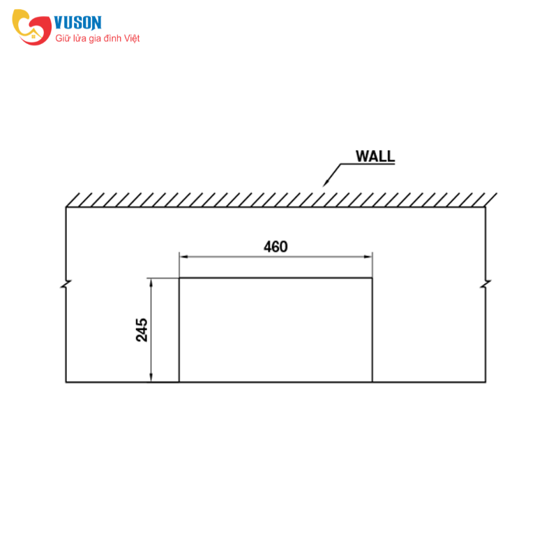 Chậu sứ bán âm Hafele 480x370x130 - 588.44.041