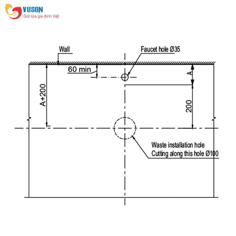 Chậu sứ rửa mắt đặt bàn Hafele Vigor 400x400x140 - 588.79.076