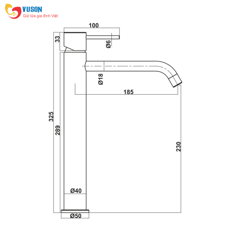 Vòi phòng tắm Hafele Retro 230 Chrome - 589.15.012