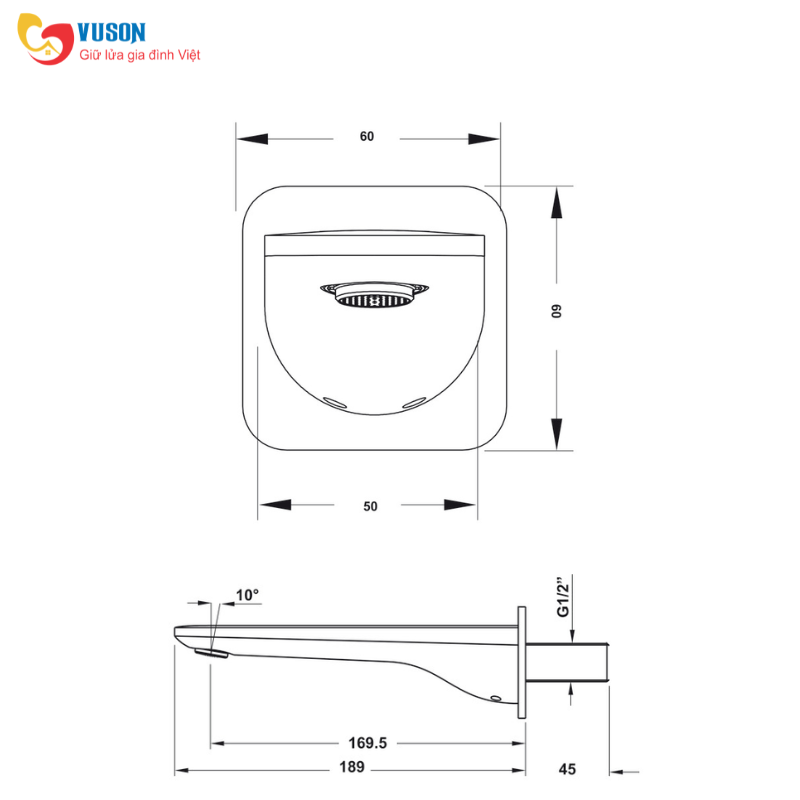 Vòi phòng tắm Hafele Kobe 160 Đen - 589.15.090