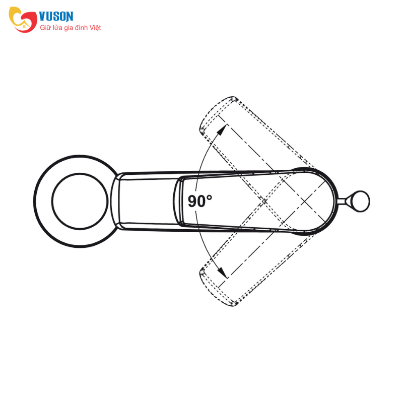 Vòi phòng tắm bộ xả kéo Hafele Vigor 90 - 589.15.180