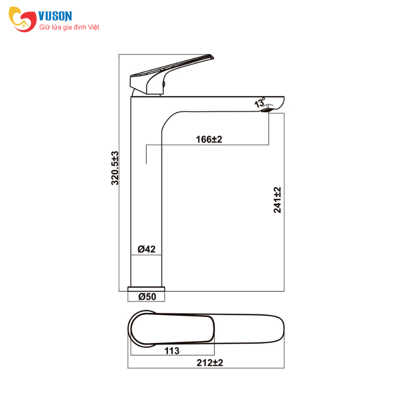 Vòi phòng tắm Hafele Vigor II 240 - 589.15.185