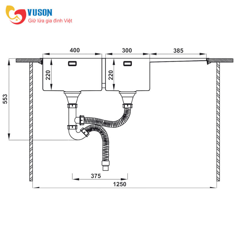 Chậu Inox Hafele HS21-SSD2S90L 567.94.050