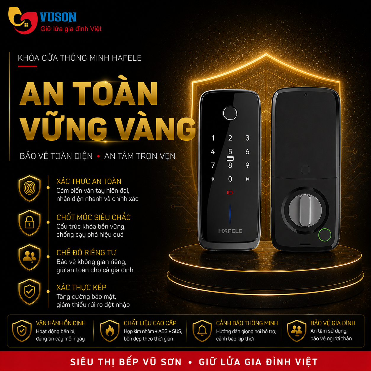 Khóa điện tử Hafele Nova MR2501B màu đen - 499.21.226