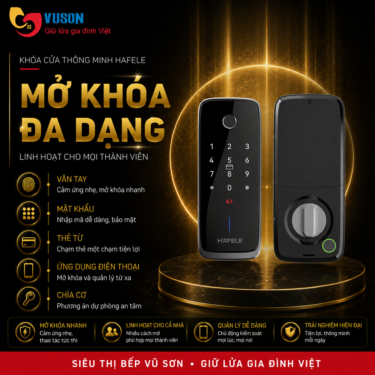 Khóa điện tử Hafele Nova MR2501B màu đen - 499.21.226