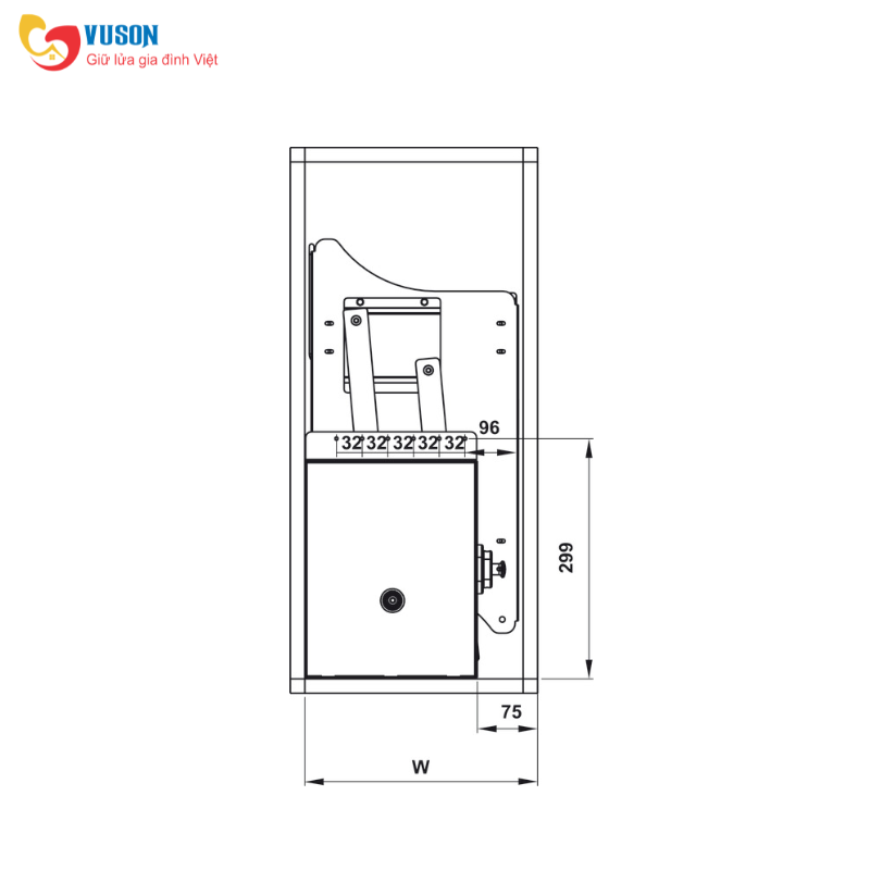 Bộ rổ chén đĩa di động 700mm Hafele Lento - 504.76.010