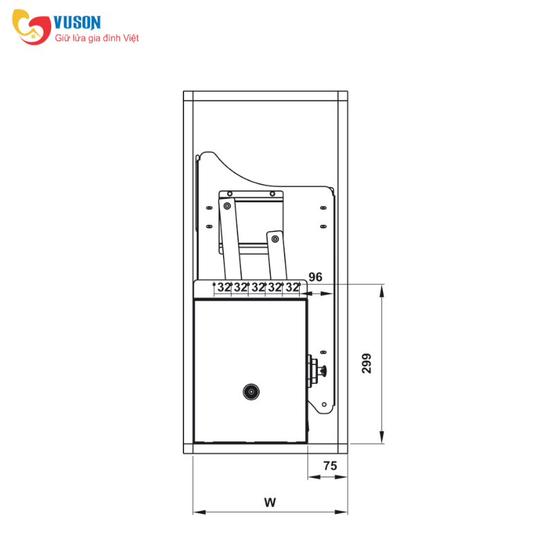 Bộ rổ chén đĩa di động 900mm Hafele Lento - 504.76.143
