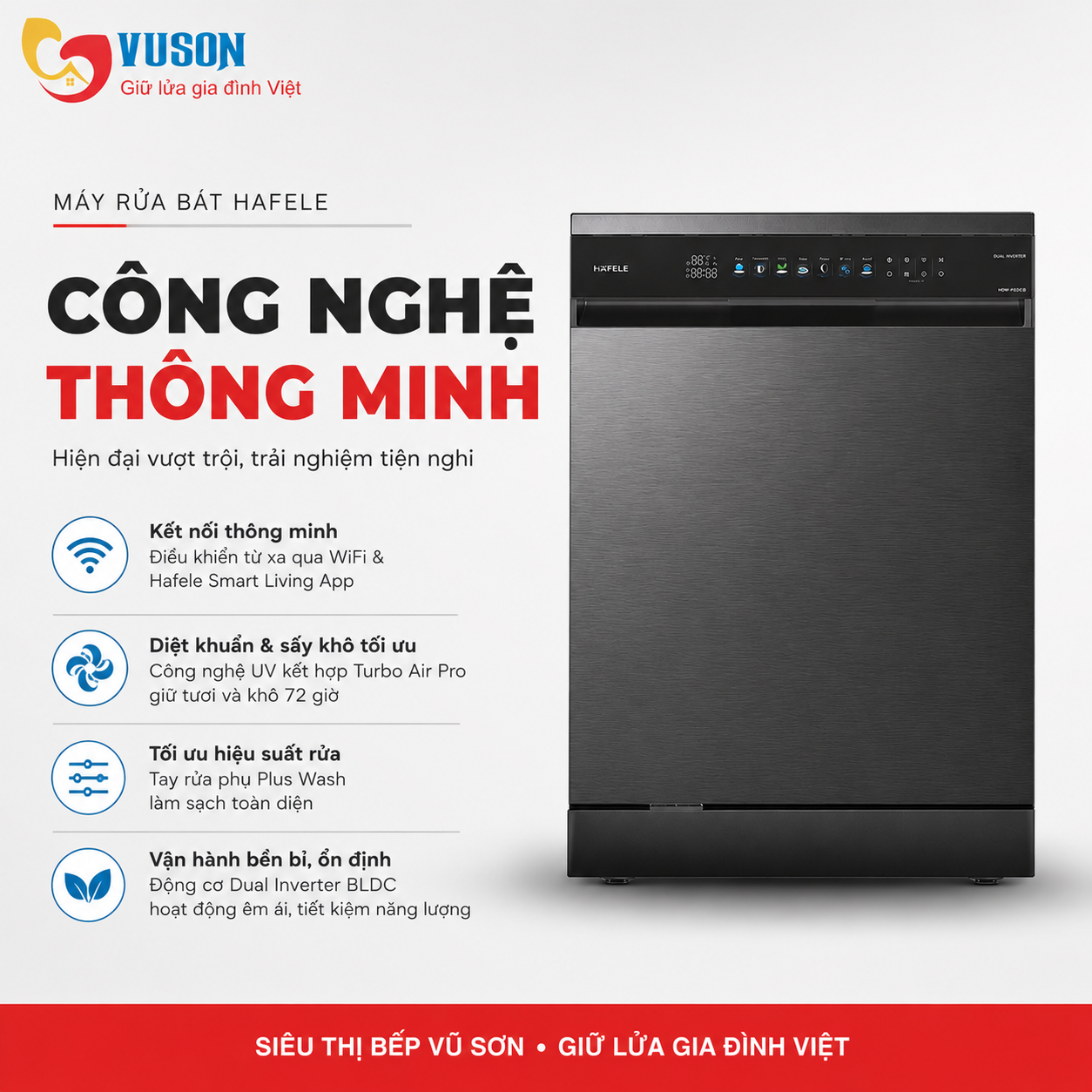 Máy rửa chén độc lập Hafele HDW-F6072B - 535.29.700