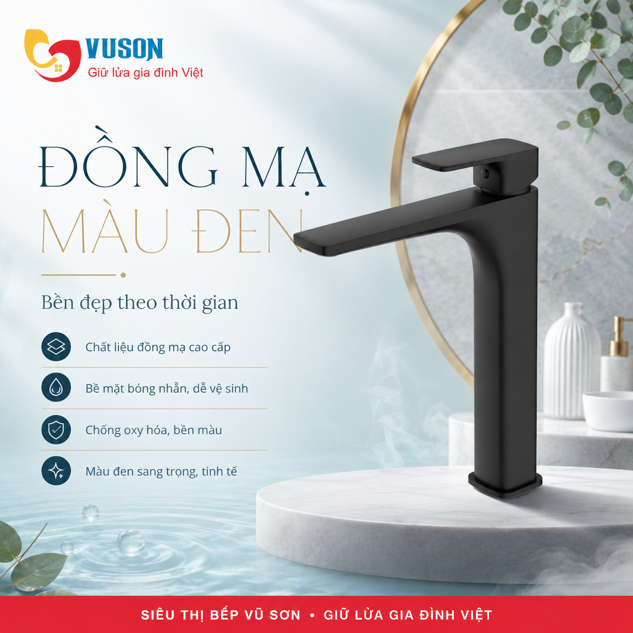Vòi phòng tắm Hafele Kobe 240 đen - 589.15.032