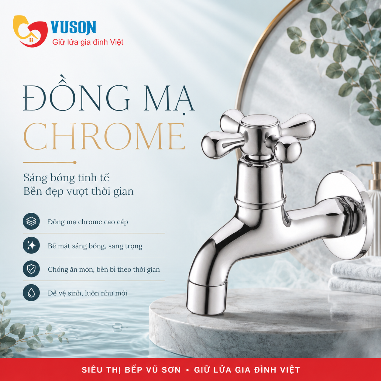 Vòi gắn tường phòng tắm Hafele Compact - 589.25.540