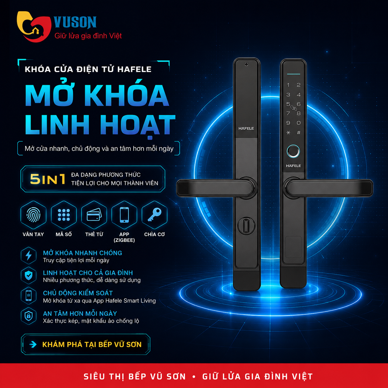 Khóa cửa điện tử Hafele DL6600-SL - 912.20.144