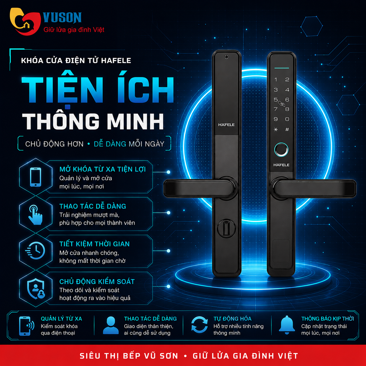 Khóa cửa điện tử Hafele DL6600-SL - 912.20.144