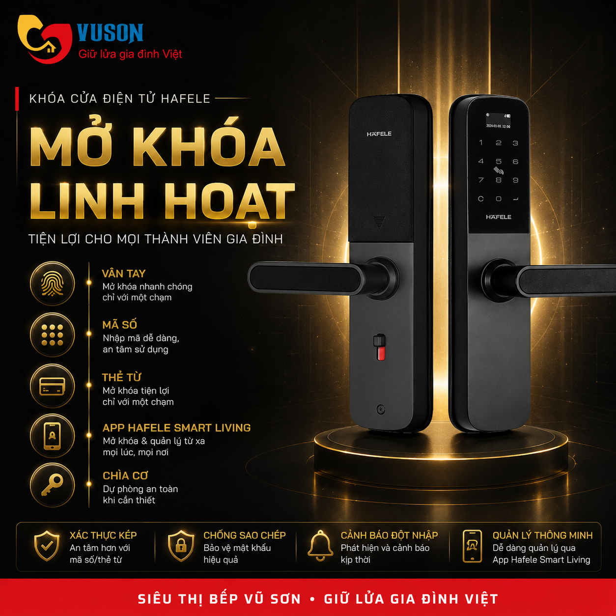 Khóa cửa điện tử Hafele DL6000 - 912.20.581
