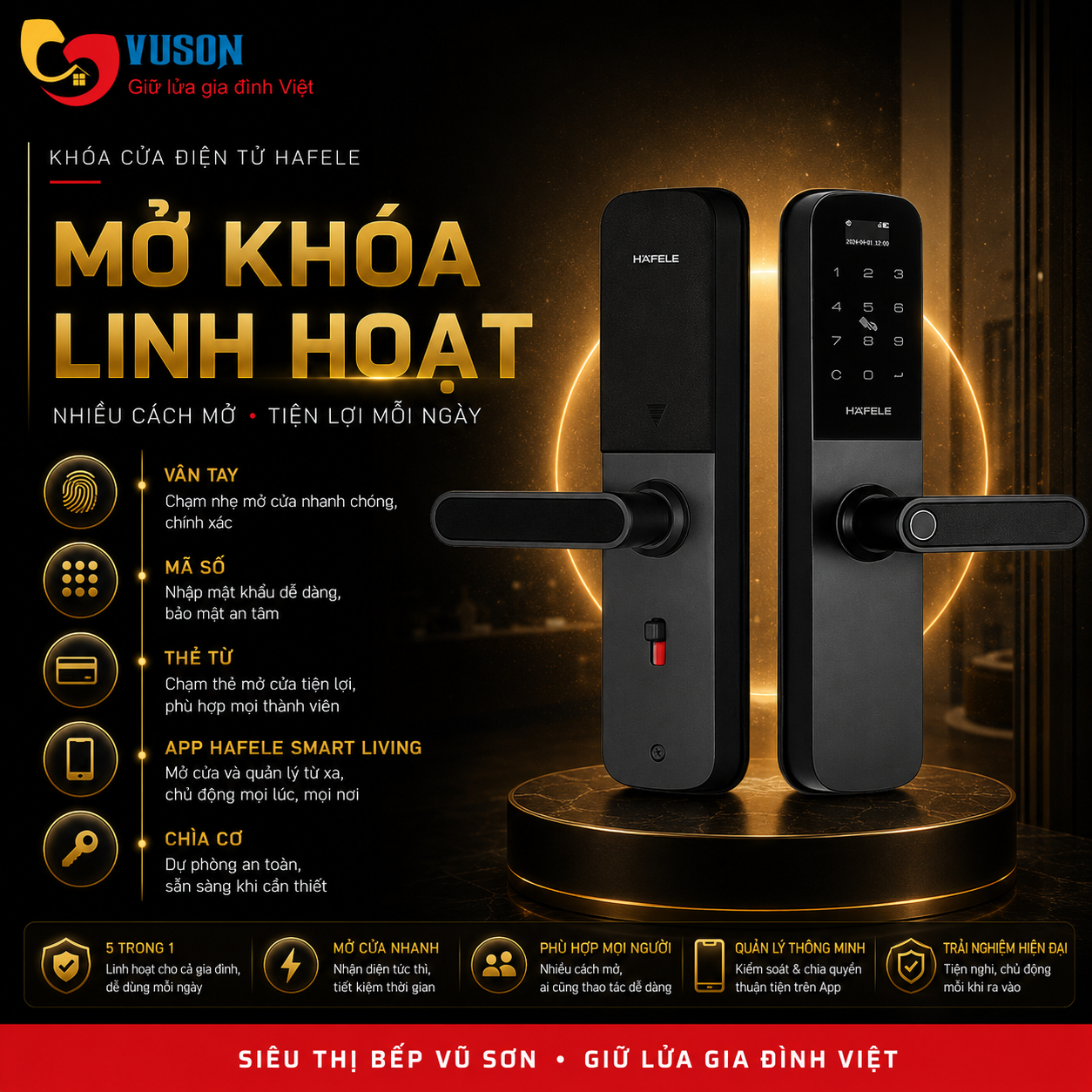 Khóa cửa điện tử Hafele DL6100 - 912.20.582