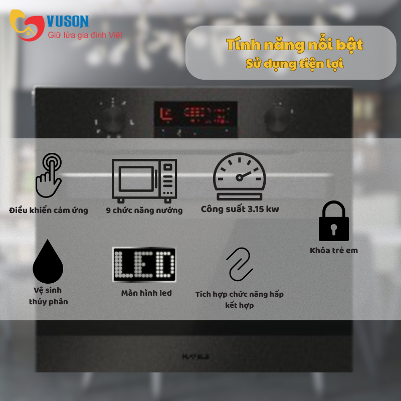 Lò nướng âm tủ Hafele HO-KT60A9 535.02.611