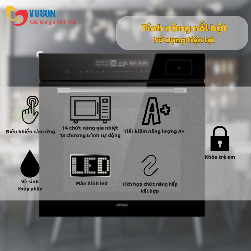 Lò nướng kèm hấp Hafele HSO-8T72A 538.61.461